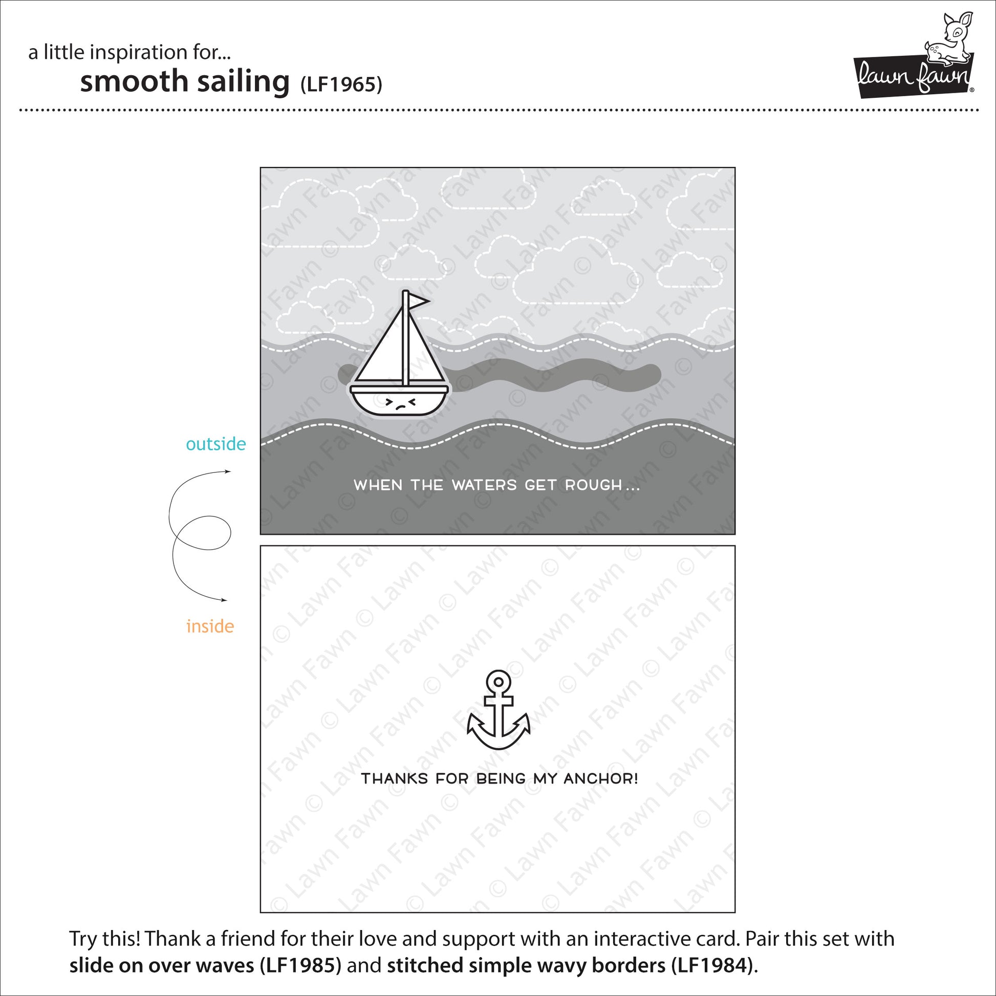 Lawn Fawn - Smooth Sailing - Clear Stamp 4x6