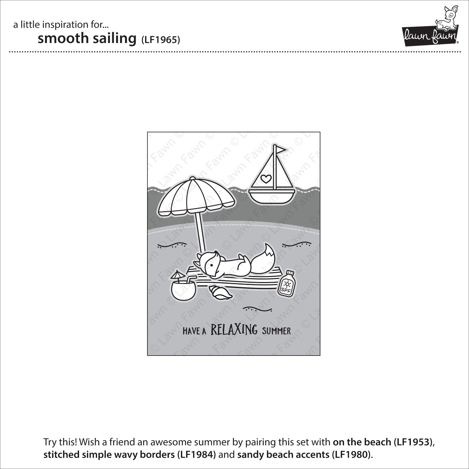 Lawn Fawn - Smooth Sailing - Clear Stamp 4x6