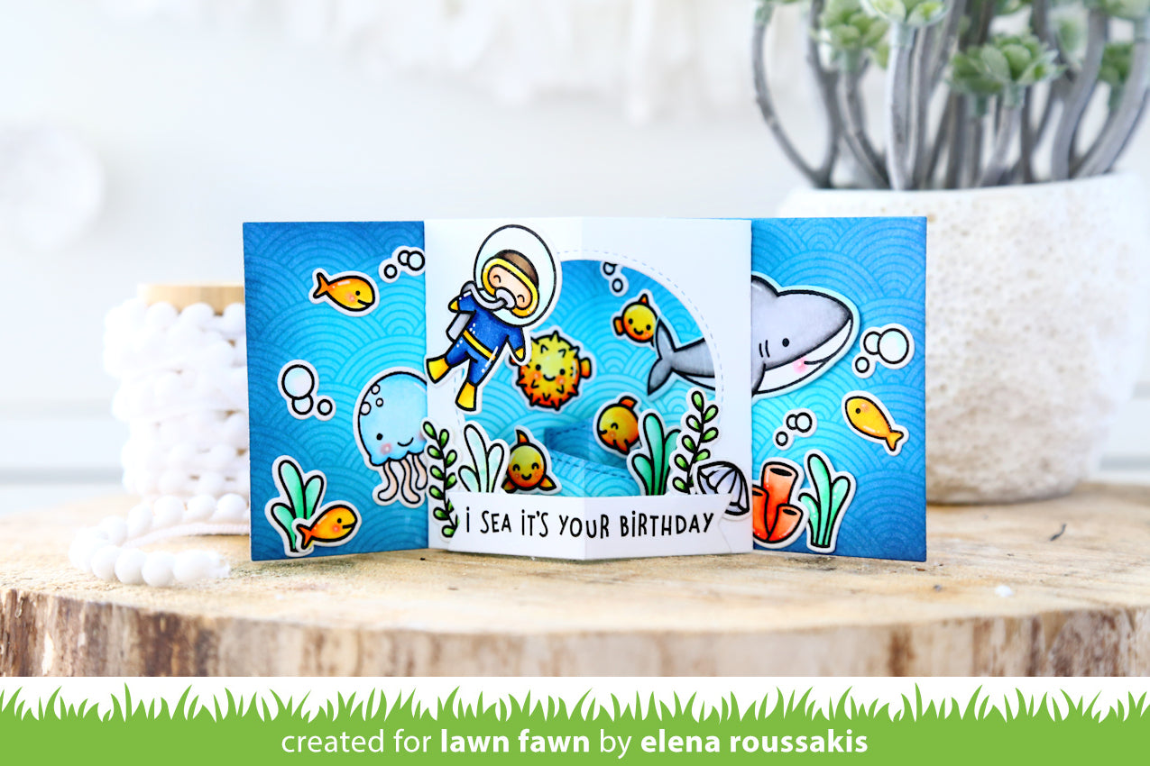 Lawn Fawn - Center Picture Window Card - Stanzset