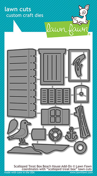 Lawn Fawn - Scalloped Treat Box Beach House Add-On - Stanze