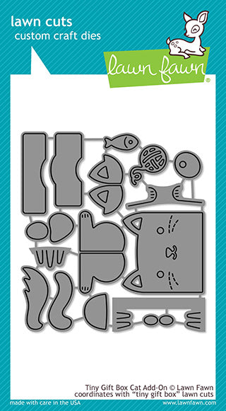 Lawn Fawn - Tiny Gift Box Cat Add-On - Stanze