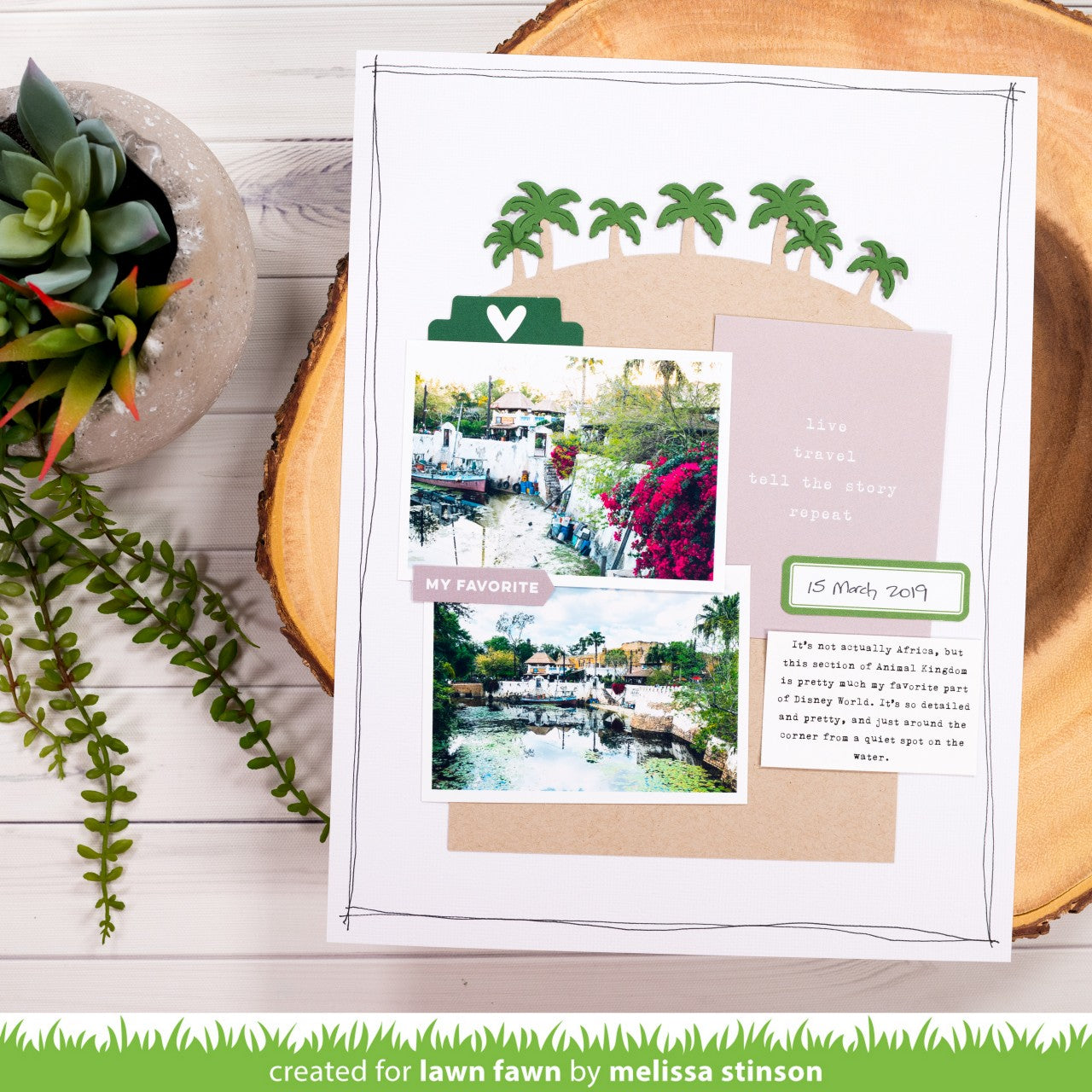 Lawn Fawn - Palm Tree Boder - Stanze