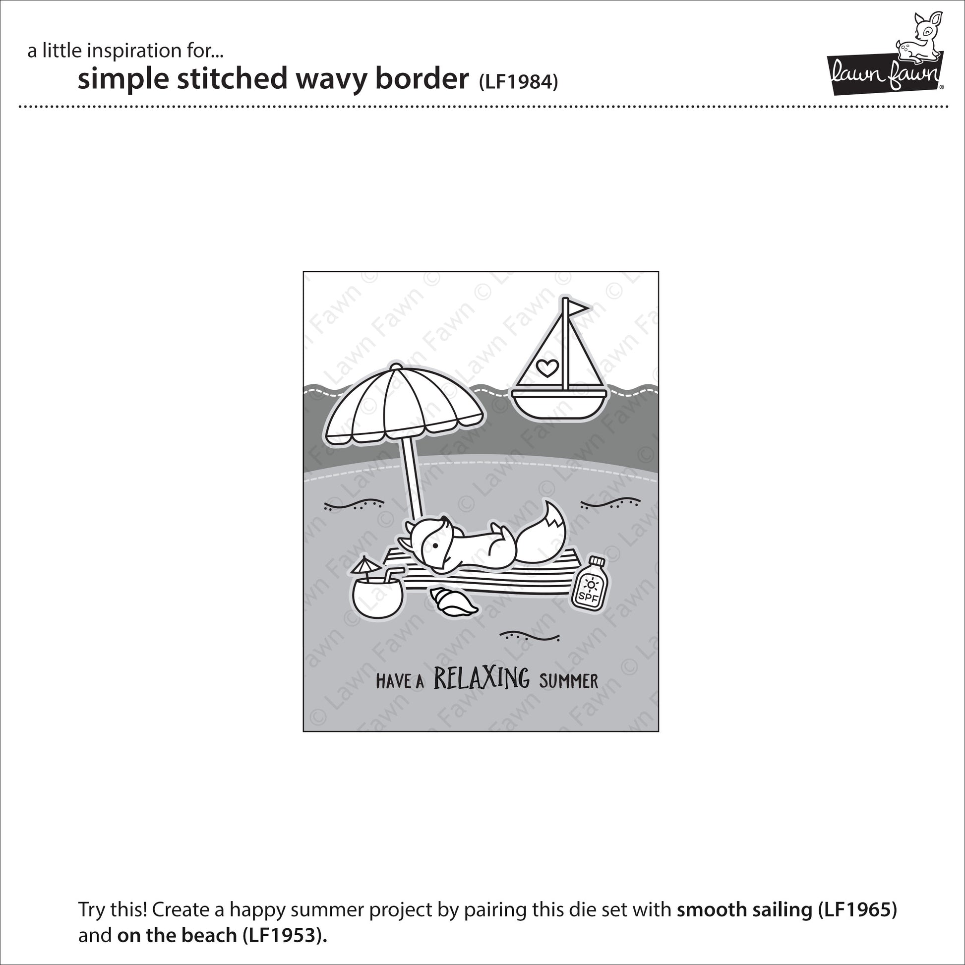 Lawn Fawn - Stitched Simple Wavy Borders - Stanze