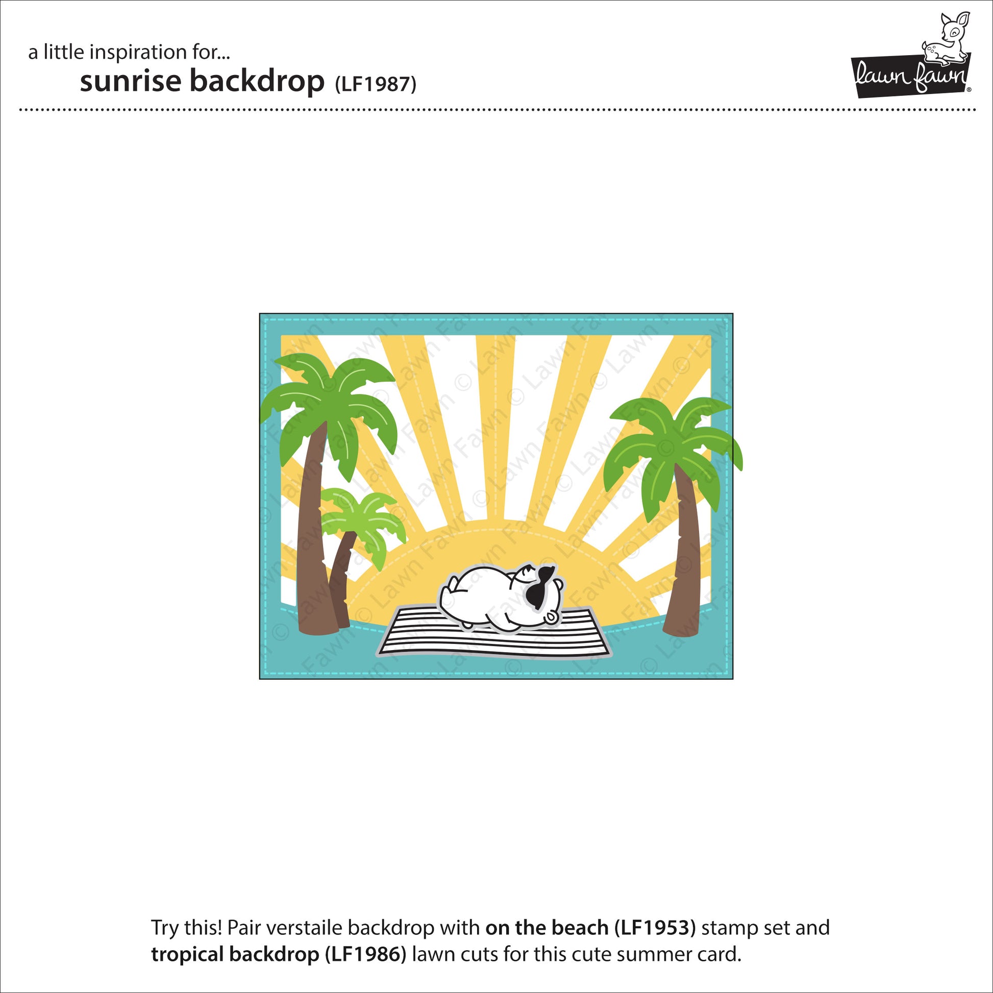 Lawn Fawn - Sunrise Backdrop - Stanze