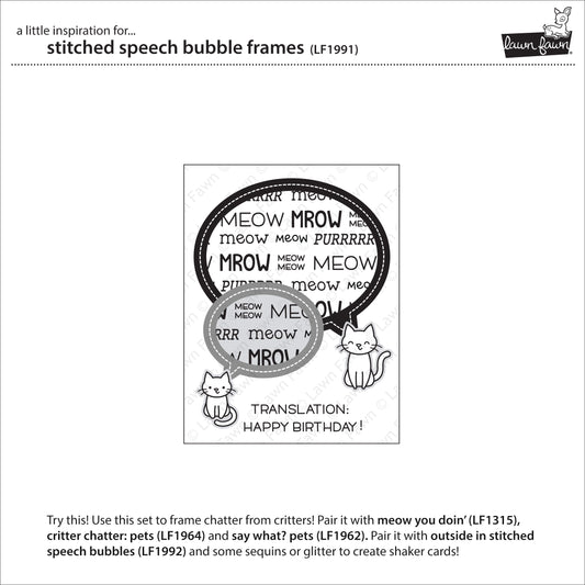 Lawn Fawn - Stitched Speech Bubble frames - Stanze