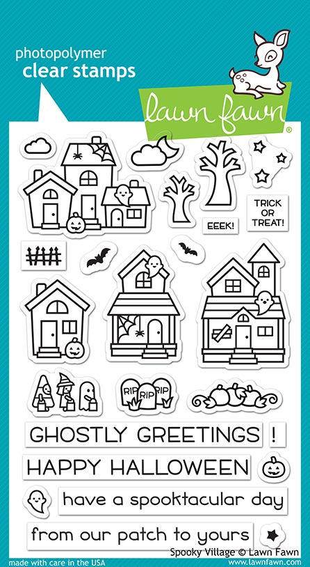 Lawn Fawn - Spooky village - Clear Stamp 4x6