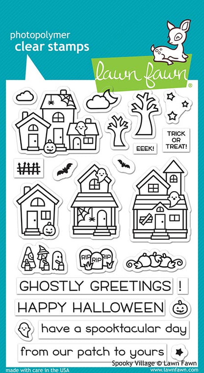 Lawn Fawn - Spooky village - Clear Stamp 4x6
