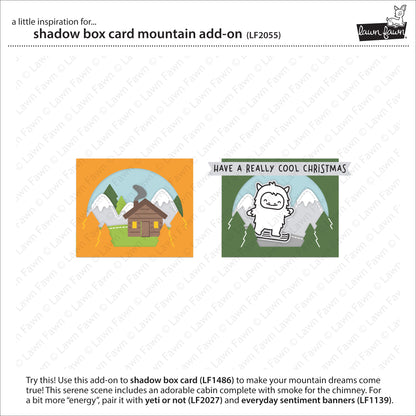 shadow box card mountain add-on