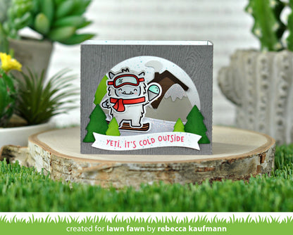 shadow box card mountain add-on