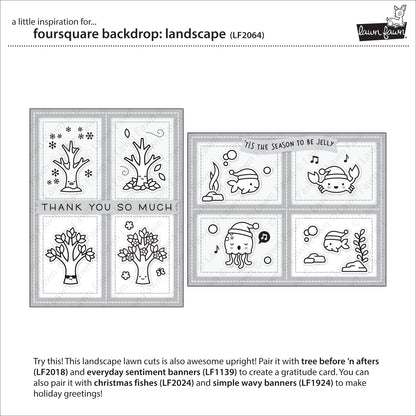 foursquare backdrop: landscape