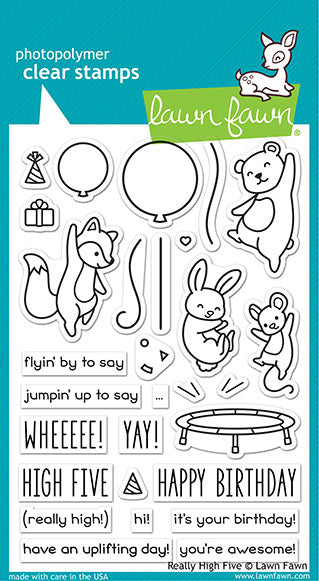 Lawn Fawn - really high five - Clear Stamp 4x6