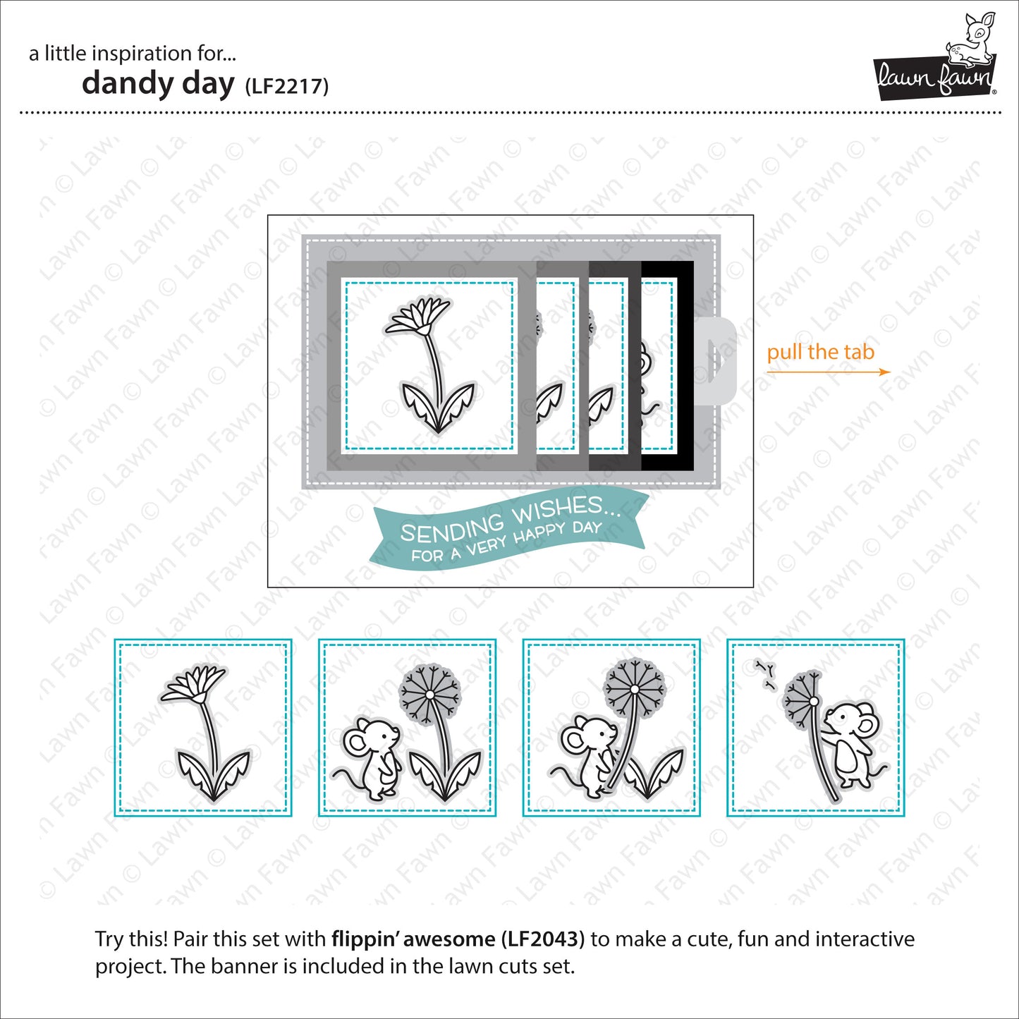 Lawn Fawn - dandy day - Clear Stamp 4x6