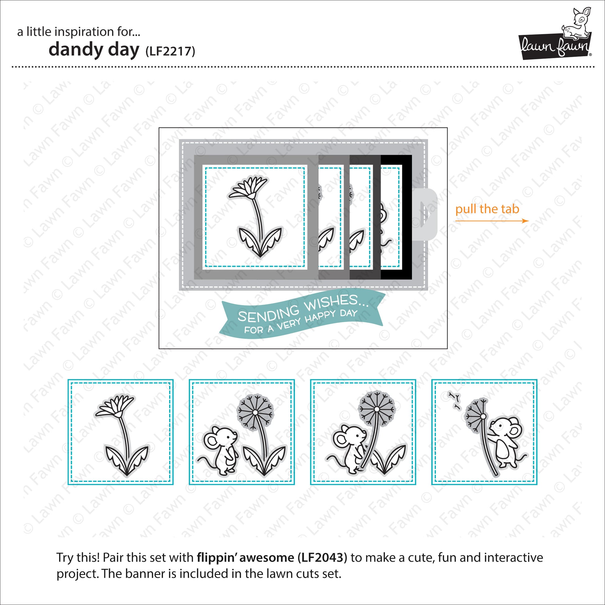 Lawn Fawn - dandy day - Clear Stamp 4x6