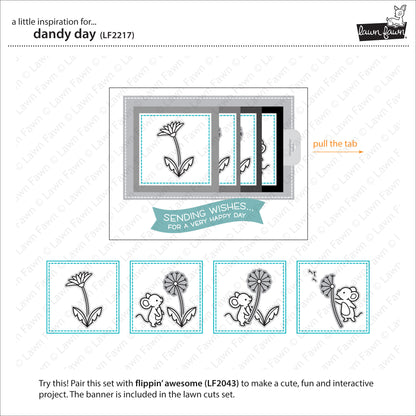 Lawn Fawn - dandy day - Clear Stamp 4x6