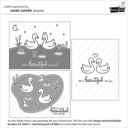 Lawn Fawn - swan soirée - Clear Stamp 4x6