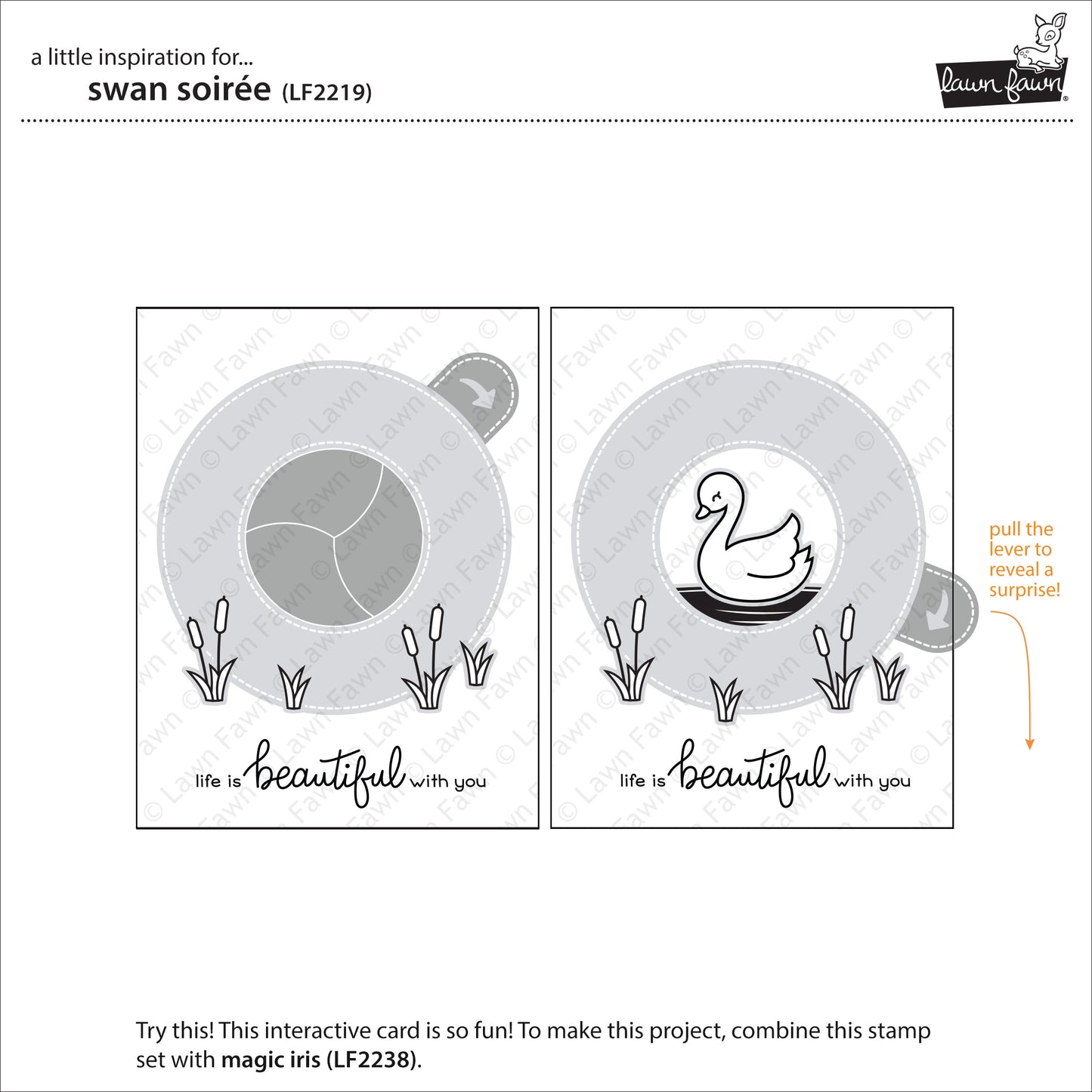 Lawn Fawn - swan soirée - Clear Stamp 4x6