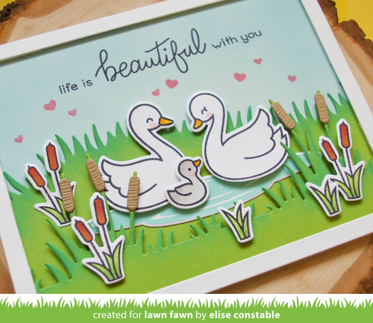 Lawn Fawn - swan soirée - Clear Stamp 4x6
