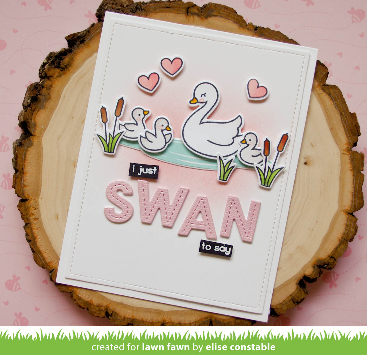 Lawn Fawn - swan soirée - Clear Stamp 4x6