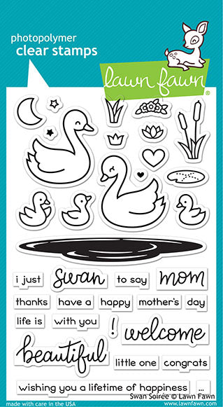Lawn Fawn swan soirée Clear Stamp 4x6