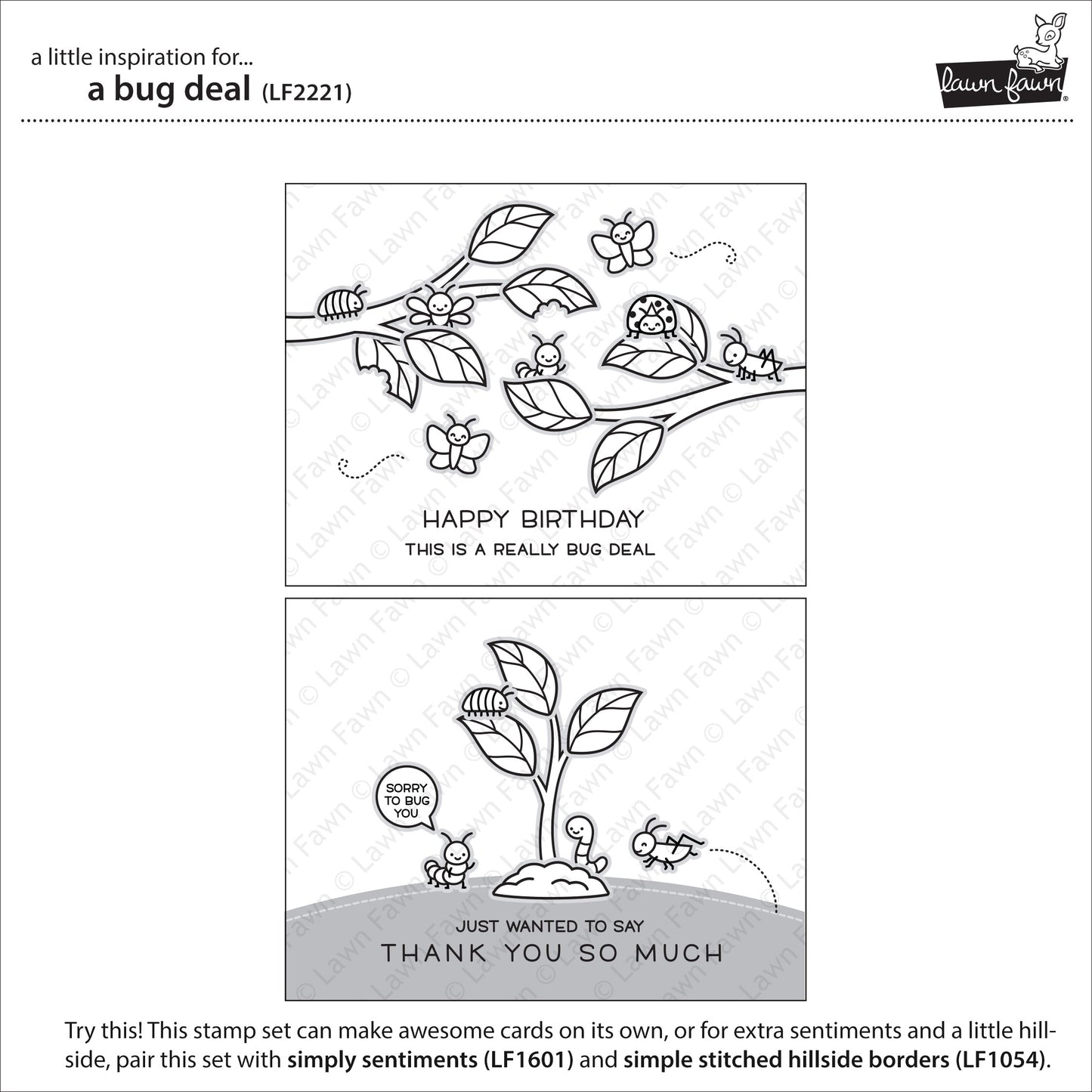 Lawn Fawn - a bug deal - Clear Stamp 4x6