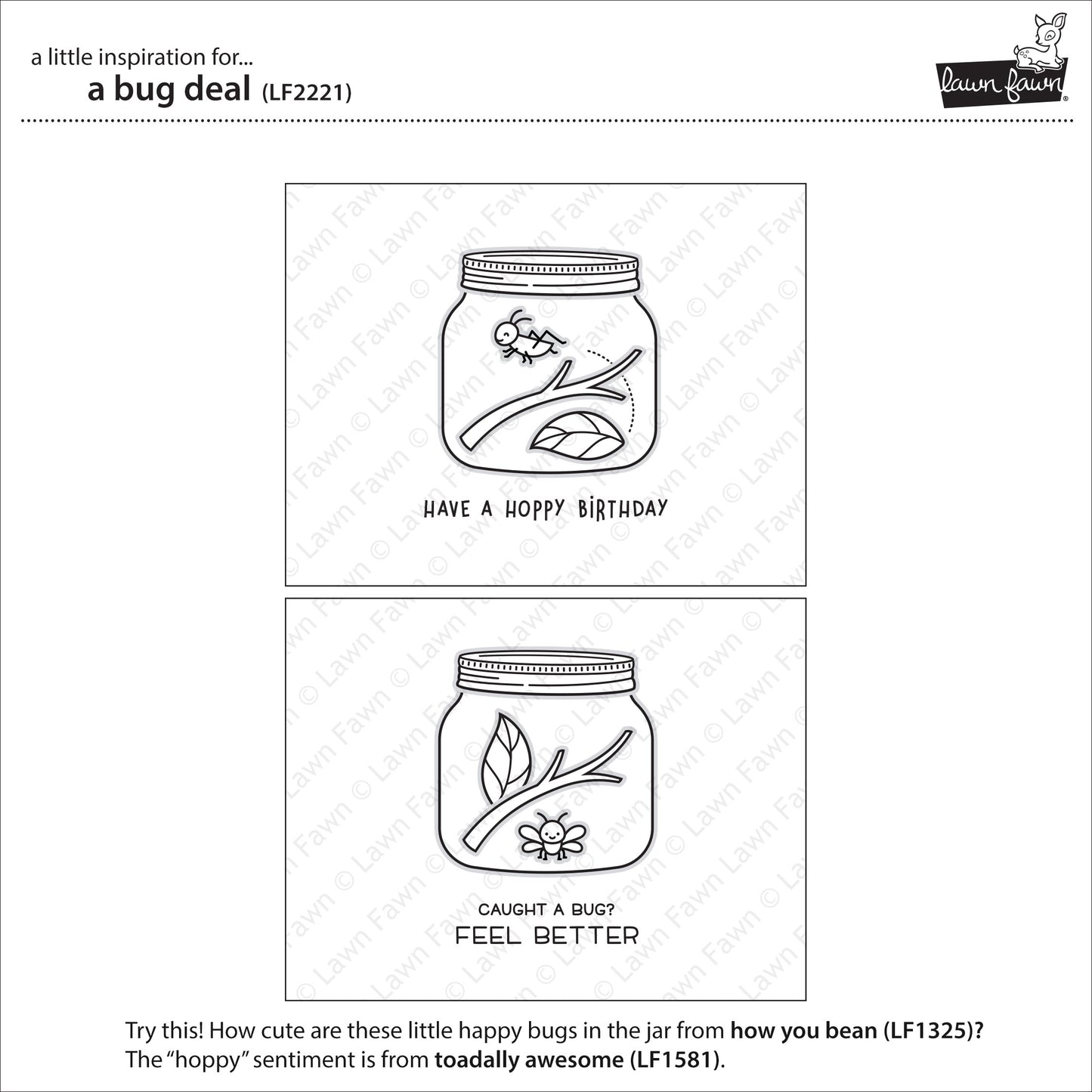 Lawn Fawn - a bug deal - Clear Stamp 4x6