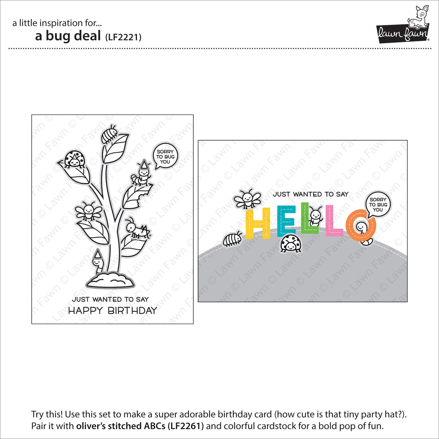 Lawn Fawn - a bug deal - Clear Stamp 4x6