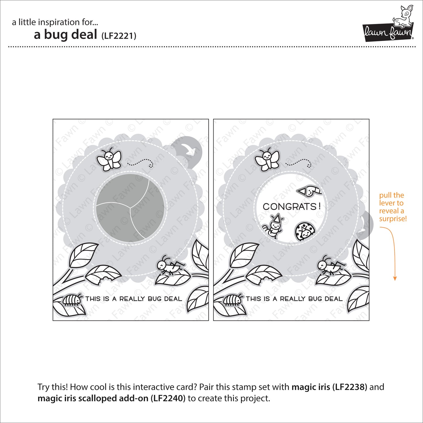 Lawn Fawn - a bug deal - Clear Stamp 4x6