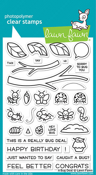 Lawn Fawn a bug deal Clear Stamp 4x6