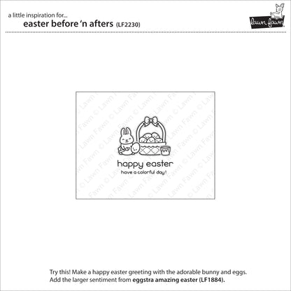 Lawn Fawn - easter before 'n afters - Clear Stamp 3x4