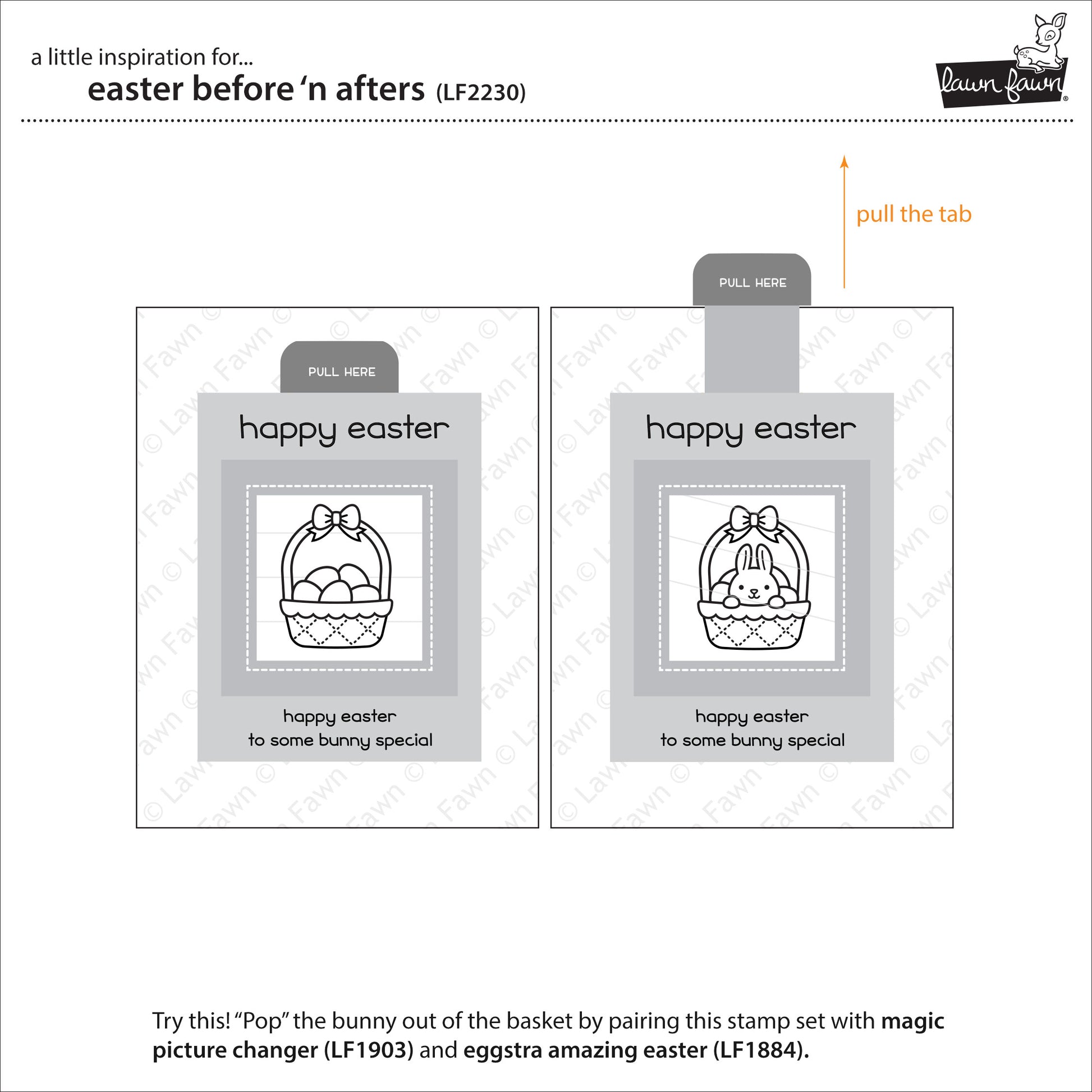 Lawn Fawn - easter before 'n afters - Clear Stamp 3x4