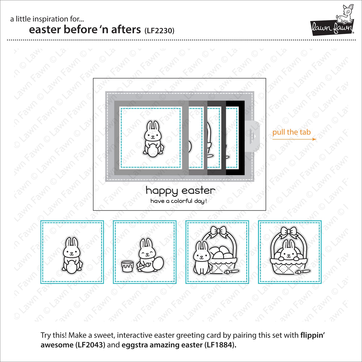 Lawn Fawn - easter before 'n afters - Clear Stamp 3x4