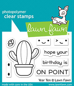 Lawn Fawn year ten Clear Stamp 2x3