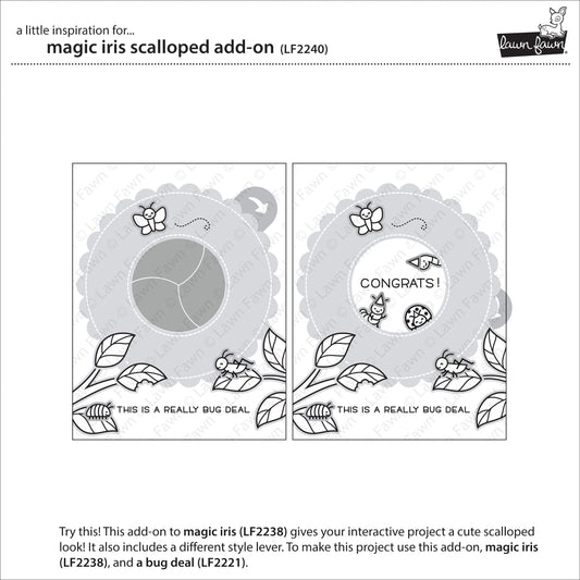 Lawn Fawn - magic iris scalloped add-on - Stanzen