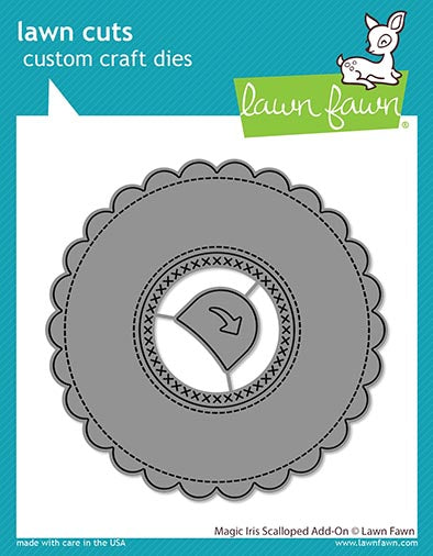 Lawn Fawn magic iris scalloped add-on Stanzen