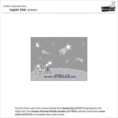 Lawn Fawn - super star - Clear Stamp 4x6