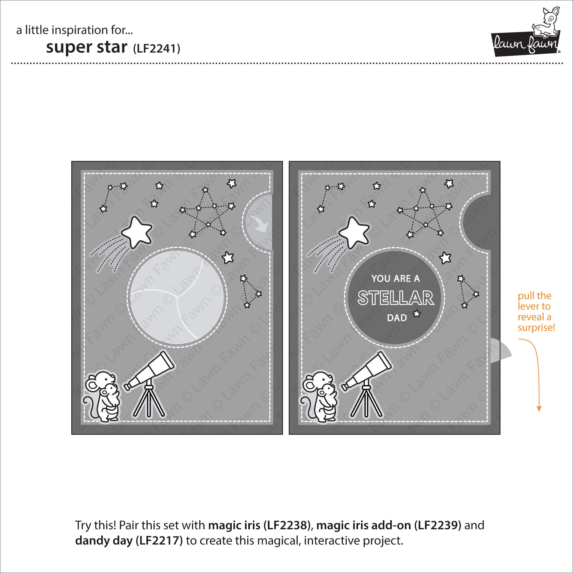 Lawn Fawn - super star - Clear Stamp 4x6