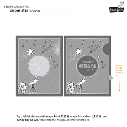 Lawn Fawn - super star - Clear Stamp 4x6