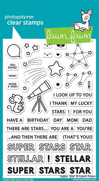 Lawn Fawn super star Clear Stamp 4x6