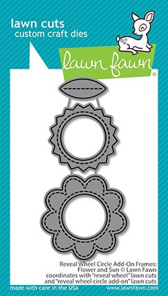Lawn Fawn reveal wheel circle add-on frames: flower and sun Stanzen