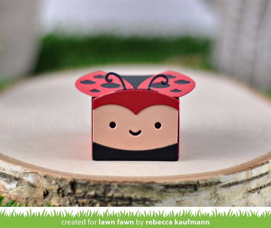 Lawn Fawn - tiny gift box ladybug add-on - Stanzen