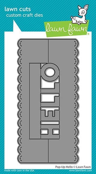 Lawn Fawn - pop-up hello - Stanzen