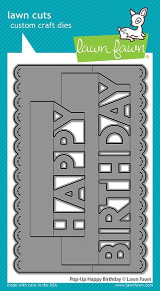 Lawn Fawn pop-up happy birthday Stanzen