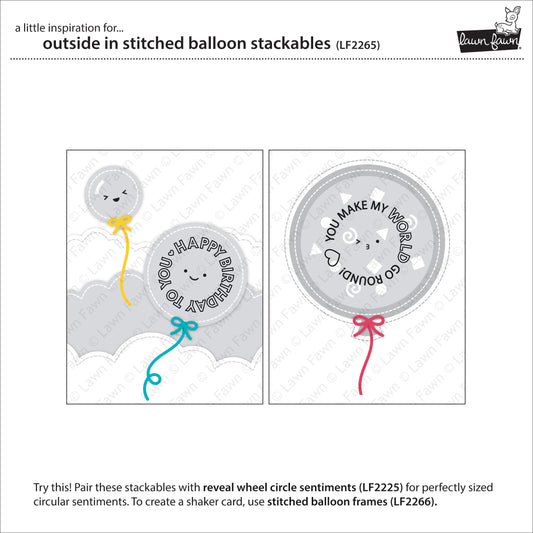 Lawn Fawn - outside in stitched balloon stackables - Stanzen