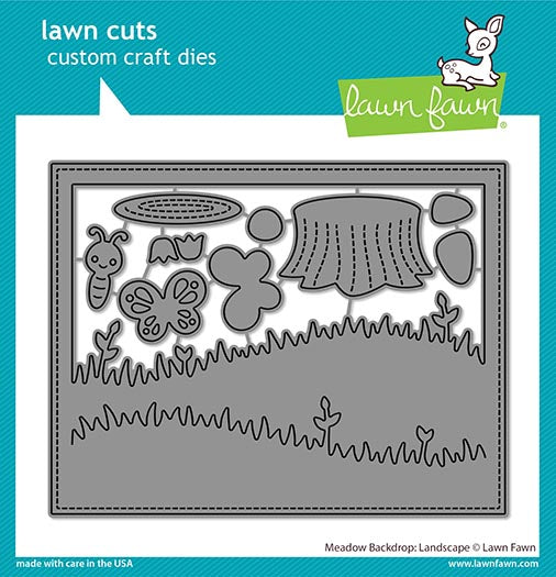 Lawn Fawn meadow backdrop: landscape Stanzen