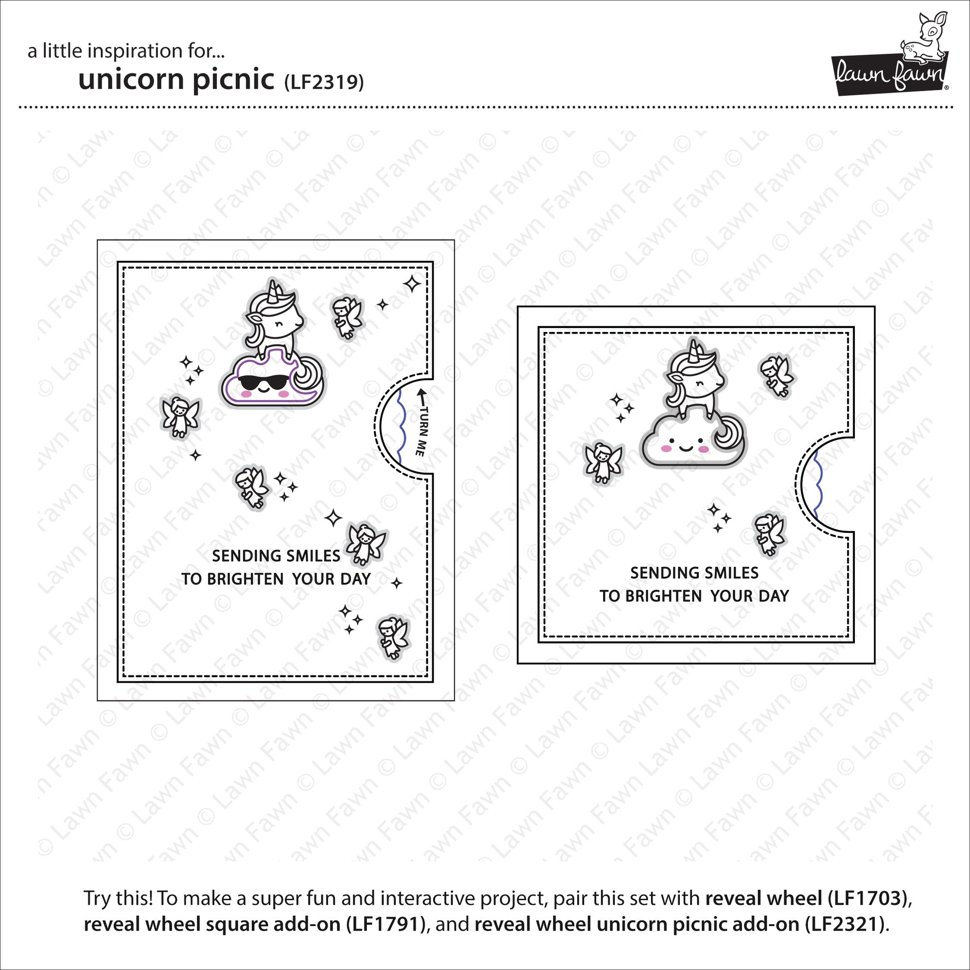 Lawn Fawn - unicorn picnic - Clear Stamp 4x6