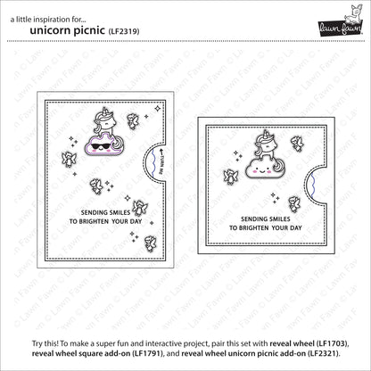 Lawn Fawn - unicorn picnic - Clear Stamp 4x6