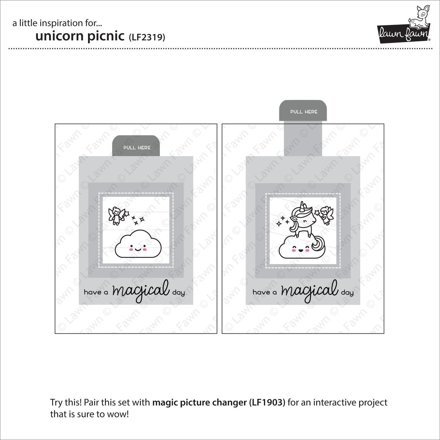 Lawn Fawn - unicorn picnic - Clear Stamp 4x6