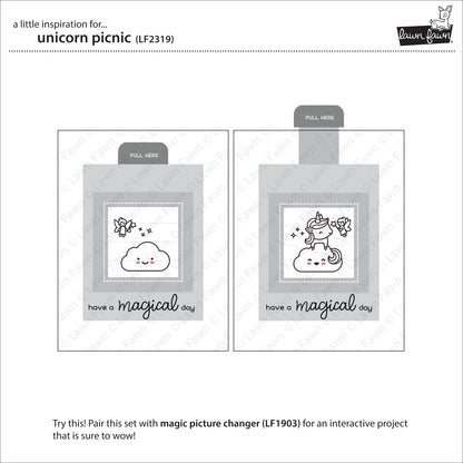 Lawn Fawn - unicorn picnic - Clear Stamp 4x6