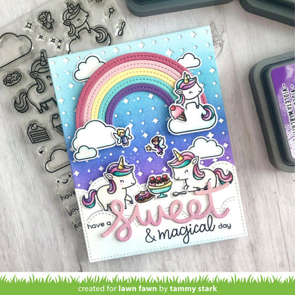 Lawn Fawn - unicorn picnic - Clear Stamp 4x6