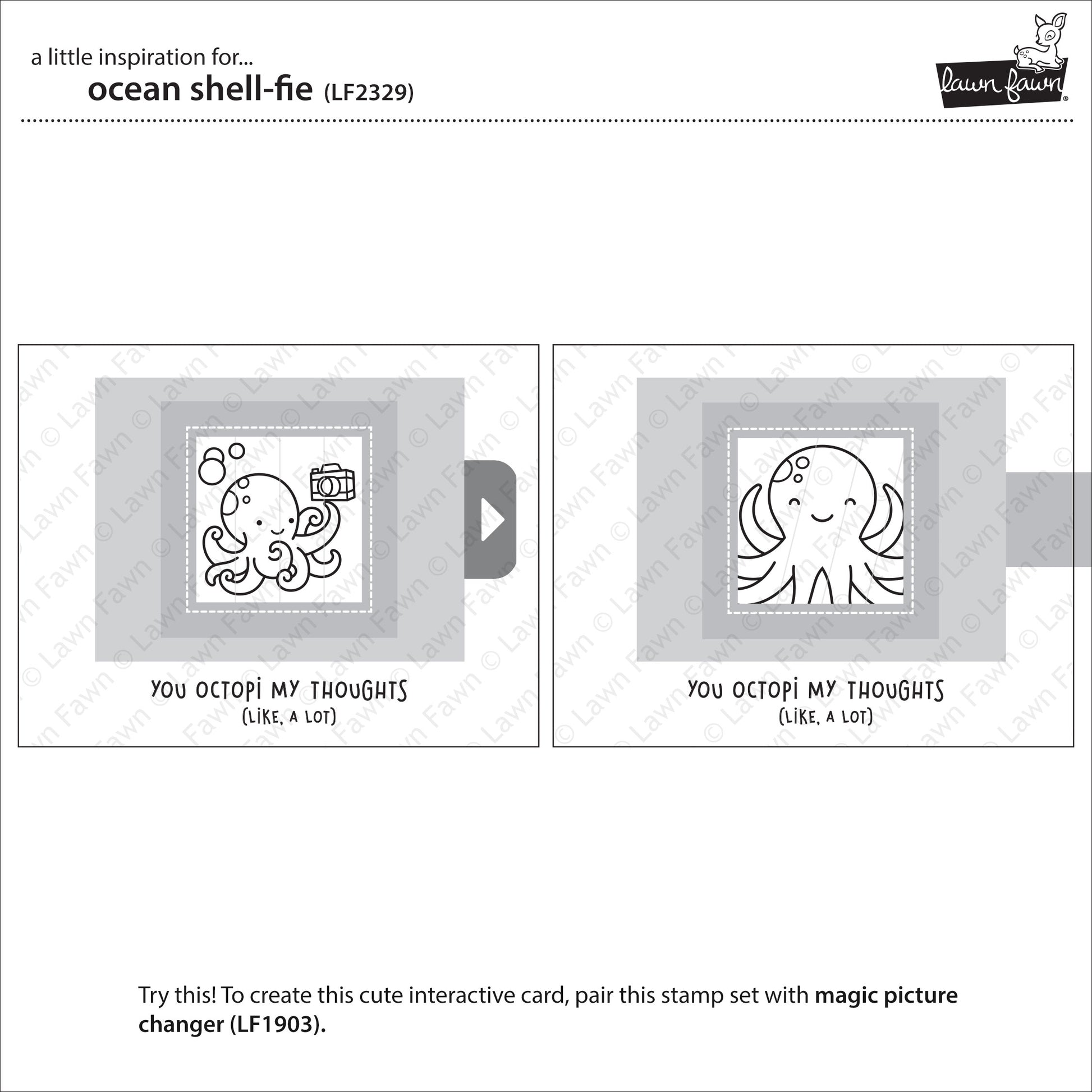 Lawn Fawn - ocean shell-fie - Clear Stamp 4x6